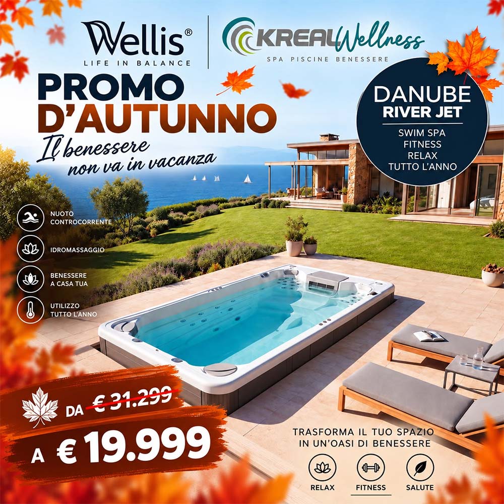 Swim Spa nuoto controcorrente Wellis Danube Riverjet a Milano e Monza Brianza Swim Spa nuoto controcorrente Wellis Danube Riverjet a Milano e Monza Brianza